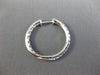 ESTATE 1.77CT DIAMOND 18KT WHITE GOLD INSIDE ROUND HOOP HUGGIE HANGING EARRINGS