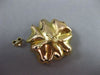 ESTATE EXTRA LARGE .35CT DIAMOND 14KT YELLOW GOLD 3D FLOWER STUD EARRINGS