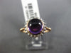 ESTATE 2.37CT DIAMOND & AAA AMETHYST 14K ROSE GOLD 3D ROUND HALO ENGAGEMENT RING