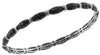ESTATE 6.20CT WHITE & BLACK DIAMOND 14K WHITE GOLD ETERNITY LOVE BANGLE BRACELET