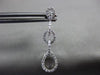 ESTATE .55CT DIAMOND 14KT WHITE GOLD CIRCLE OF LIFE TEAR DROP HANGING EARRINGS