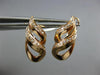 ESTATE .20CT DIAMOND 14KT ROSE GOLD 3D TEAR DROP CLIP ON LOVE HANGING EARRINGS