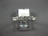 ESTATE .45CT ROUND & BAGUETTE DIAMOND 14KT WHITE GOLD 3D ANNIVERSARY RING #4721