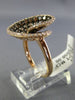 ESTATE 1.75CT WHITE & CHOCOLATE FANCY DIAMOND 14KT ROSE GOLD 3D HEART LOVE RING