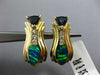 ESTATE LARGE 3.16CT DIAMOND AAA SAPPHIRE & OPAL 14K YELLOW GOLD CLIP ON EARRINGS