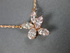 ESTATE 1.40CT PINK DIAMOND 18K ROSE GOLD 3D BY THE YARD BUTTERFLY LEAF NECKLACE