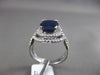 ESTATE LARGE 4.68CTW DIAMOND & SAPPHIRE 14KT WHITE GOLD INFINITY ENGAGEMENT RING