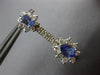 ESTATE 2.52CT DIAMOND & AAA TANZANITE 14KT WHITE GOLD 3D FLOWER EARRINGS #17481