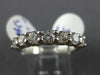 ESTATE 1.05CT ROUND DIAMOND 14KT WHITE GOLD 3D CLASSIC 7 STONE ANNIVERSARY RING
