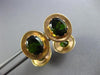 ANTIQUE LARGE 8.0CT AAA GREEN TOURMALINE 14KT ROSE GOLD 3D OVAL MENS CUFFLINKS