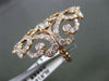 ANTIQUE LARGE 2.33CT DIAMOND 14K ROSE GOLD FLEUR DE LIS ETOILE FILIGREE FUN RING