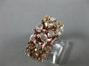 ESTATE WIDE 3.77CT PINK DIAMOND 18K ROSE GOLD MULTI ROW WEDDING ANNIVERSARY RING