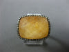 ESTATE LARGE 10.17CT DIAMOND & AAA YELLOW QUARTZ 14K ROSE GOLD RECTANGULAR RING