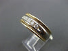 ESTATE .60CT DIAMOND 14K YELLOW & WHITE GOLD 7 STONE MEN ANNIVERSARY RING #20336