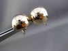 ESTATE LARGE 14KT YELLOW GOLD 3 DIMENSIONAL CIRCULAR SCREW BACK EARRINGS #23756