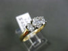 ESTATE 1.05CT DIAMOND PLATINUM & 14KT YELLOW GOLD 3 STONE LUCIDA ENGAGEMENT RING