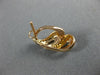 ESTATE .20CT DIAMOND 14KT ROSE GOLD 3D TEAR DROP CLIP ON LOVE HANGING EARRINGS