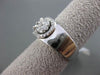 ESTATE WIDE 1.39CT DIAMOND 18KT WHITE GOLD HALO CLUSTER FUN COCKTAIL RING