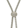 ESTATE .42CT DIAMOND AAA SOUTH SEA & GOLDEN PEARL 18K WHITE GOLD LARIAT NECKLACE