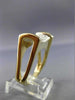 ESTATE .51CT DIAMOND 14KT 2 TONE GOLD 3D RECTANGULAR CURVE MULTI ROW FUN RING