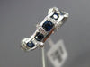 ESTATE .70CT DIAMOND & AAA SAPPHIRE 14KT WHITE GOLD 3D SEMI ETERNITY SNAKE RING