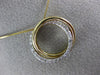 ESTATE .20CT DIAMOND 14KT YELLOW GOLD ROUND CIRCULAR LOVE KNOT FLOATING PENDANT