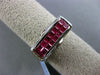 ESTATE WIDE 3.35CT DIAMOND & AAA RUBY 18K WHITE GOLD 3D ETOILE DOUBLE SIDED RING