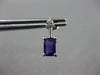 ESTATE 1CT DIAMOND & AAA AMETHYST 14KT WHITE GOLD CLASSIC POST HANGING EARRINGS