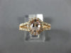 ESTATE 1.30CT DIAMOND & MORGANITE 14KT ROSE GOLD 3D OVAL HALO ENGAGEMENT RING
