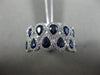 ESTATE WIDE 3.42CT DIAMOND & AAA SAPPHIRE 14KT GOLD 3D INFINITY ANNIVERSARY RING