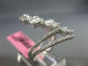 ESTATE LARGE 1.0CT ROUND & BAGUETTE DIAMOND 18KT WHITE GOLD SQUARE CLUSTER RING