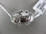 ESTATE LARGE .10CT DIAMOND 14K WHITE GOLD CLASSIC MULTI BUTTERFLY BARREL PENDANT