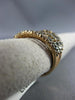ESTATE WIDE 1.71CT WHITE & CHOCOLATE FANCY DIAMOND 14K ROSE GOLD MULTI ROW RING