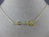 ESTATE .10CT DIAMOND 14KT YELLOW GOLD 3D CLASSIC CUPIDS ARROW LOVE NECKLACE