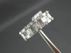 ESTATE 1.10CT DIAMOND & SAPPHIRE 14KT WHITE GOLD ANNIVERSARY WEDDING RING #23462