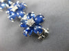 ESTATE EXTRA LARGE 55.15CT DIAMOND & AAA SAPPHIRE 18K WHITE GOLD FLOWER BRACELET