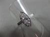 ANTIQUE .50CT OLD MINE ROUND DIAMOND PLATINUM 3D MARQUISE FILIGREE RING #23681