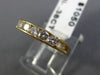 ESTATE .38CT DIAMOND 14KT YELLOW GOLD 3D CHANNEL WEDDING ANNIVERSARY RING #21549