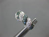 ESTATE WIDE 1.52CT WHITE & BLUE DIAMOND 18KT WHITE GOLD 3D ROPE CLIP ON EARRINGS