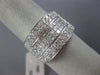 ESTATE LARGE 2.02CT ROUND & PRINCESS DIAMOND 18KT WHITE GOLD 3D ANNIVERSARY RING