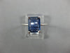 ESTATE 1.50CT AAA SAPPHIRE 14KT WHITE GOLD EMERALD CUT SOLITAIRE ENGAGEMENT RING