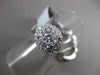ESTATE 1.30CT DIAMOND 14KT WHITE GOLD 3D FILIGREE WEDDING ENGAGEMENT INSERT RING