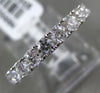 ESTATE .97CT DIAMOND 18K WHITE GOLD ROUND SEMI ETERNITY WEDDING ANNIVERSARY RING
