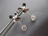 ESTATE .40CT DIAMOND 18KT WHITE GOLD 3D BEZEL BUTTERFLY HANGING EARRINGS #6417