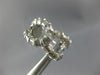ESTATE LARGE 1.80CT DIAMOND 18K WHITE GOLD 3D BAGUETTE INFINITY CLIP ON EARRINGS
