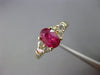 ESTATE 1.39CT DIAMOND & AAA RUBY 14K YELLOW GOLD CLASSIC ENGAGEMENT RING #2450