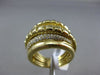 ESTATE LARGE 1.06CT DIAMOND 18K YELLOW GOLD MULTI ROW CRISS CROSS PAVE LOVE RING