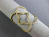 ESTATE WIDE .29CT DIAMOND 18K YELLOW GOLD CLASSIC STAR FLOWER INFINITY LOVE RING