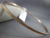 ESTATE .96CT DIAMOND 18KT ROSE GOLD 3D CLASSIC ETERNITY MILGRAIN BANGLE BRACELET