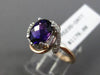 ESTATE 1.36CT DIAMOND & AAA AMETHYST 14K WHITE & ROSE GOLD 3D INFINITY LOVE RING